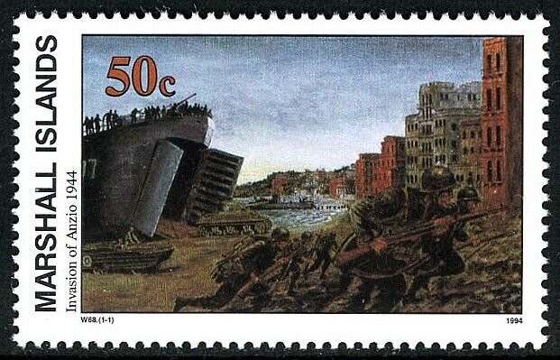 Marshall Islands 479, MNH. WWII, Invasion of Anzio, Jan. 22, 1944, 1994 