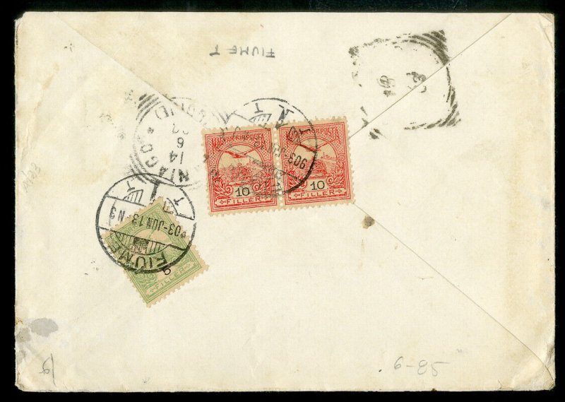 Fiume Stamps VF Cover