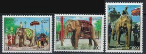 Laos 1192-94 MNH 1994 Elephants (ak3558)