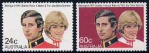 Australia 1981 Royal Wedding Set of 2 SG821-822 MNH 3