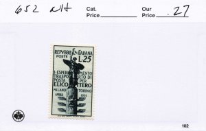 ITALY  652    MNH