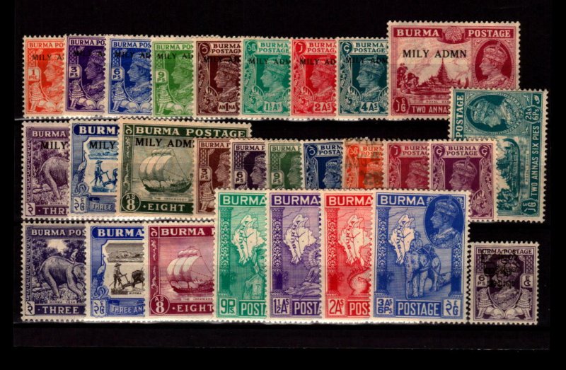 Burma 28 Mostly Mint, few faults - C2901