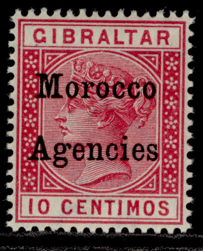 MOROCCO AGENCIES QV SG10, 10c carmine, NH MINT.