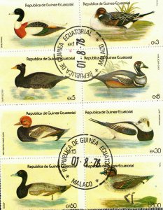 Equatorial Guinea 8 duck stamps used