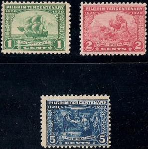 548-50 set of 3 Pilgrim Issue Stamps mint OG NH F-VF