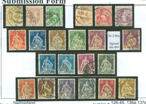 Switzerland #126-45/136a/137a  Single (Complete Set)