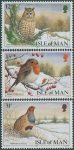 Isle of Man 1988 SG396-398 Christmas Manx Birds set MNH