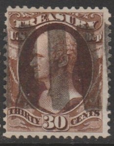 U.S. Scott #O81 Hamilton - Treasury Dept. - Official Stamp - Used Single