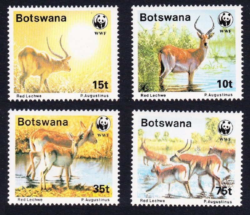 Botswana WWF Red Lechwe 4v 1988 MNH SC#432-435 SG#648-651 MI#431-434