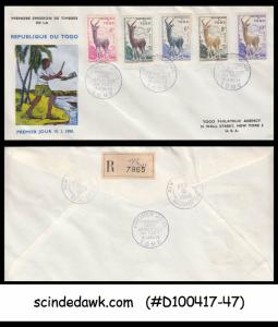 TOGO - 1959 DEFINITIVES / KOB / ANTELOPE ANIMAL - 5V - FDC