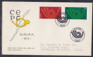 Norway Scott 604-5 FDC - 1973 Europa Issue