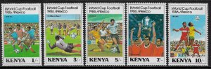 Kenya #369-73 MNH Set - World Cup Soccer