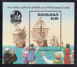 #692 ss - Bahamas - 1990 - Columbus Sailing Ship - MNH - VF - superfleas - cv$9