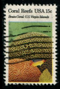 1827 US 15c Coral Reefs, used