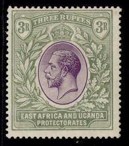 EAST AFRICA and UGANDA GV SG73, 3r violet & green, M MINT. Cat £160. WMK SCRIPT