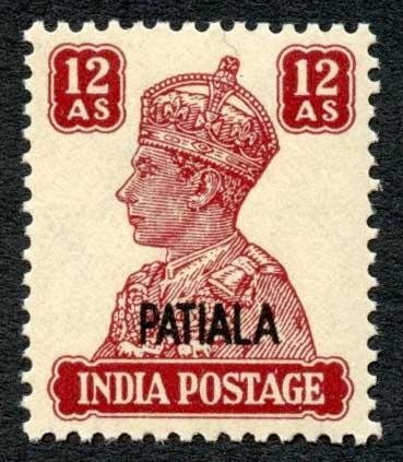 Patiala  SG115 12a Lake (top value) U/M Cat 28 Pounds 