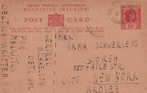 1941, Mauritius to New York City, NY, Mauritius Censor, See Remark (C4146)