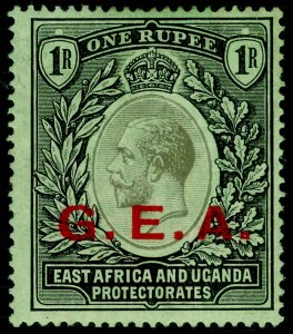 TANGANYIKA SG55a, 1r black/green, M MINT. Cat £14.