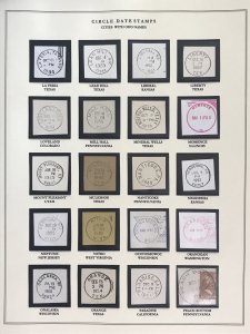 US Circular Date Stamp Collection (Odd/Boys/Girls/Double Town/Port/City/State)