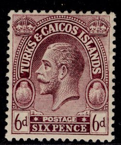 TURKS & CAICOS ISLANDS GV SG171, 6d purple, LH MINT.