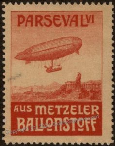 Germany Pre-WWI Pioneer Parseval Flight Original Vignette Stamp MNG G102968