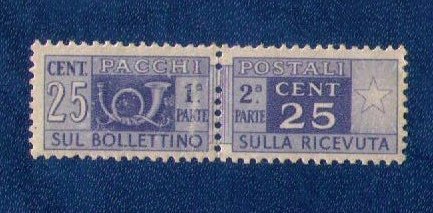 ITALY SC #Q61 BACK OF BOOK MNH ,OG ,CENTER CONNECTED VF