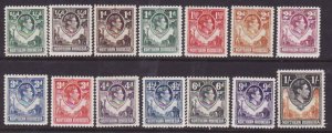 Northern Rhodesia-Sc#25-40 ex #22,30- id9-unused og NH short set to the 1sh-KGVI