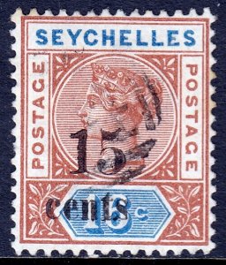 Seychelles - Scott #24a - Used - Die I - Pencil on reverse - SCV $17.50