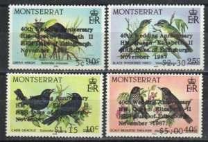 Montserrat Stamp 663-666  - Qu. Elizabeth 40th wedding ann.