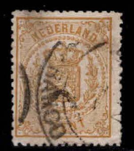 Netherlands Scott 21 used Coat of Arms stamp 2c Buff CV$15