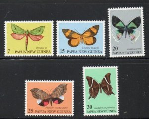 Papua New Guinea Sc 503-507 1979 Moths stamp set mint NH