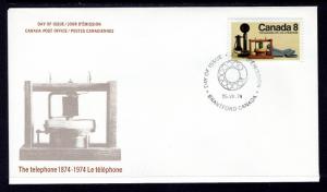 Canada 641 Telephone Canada Post U/A FDC