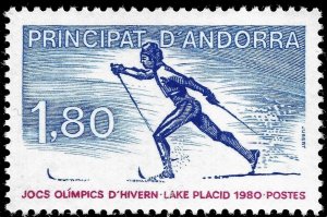 Andorra French #276  MNH - Winter Olympics Cross Country Skiing (1980)