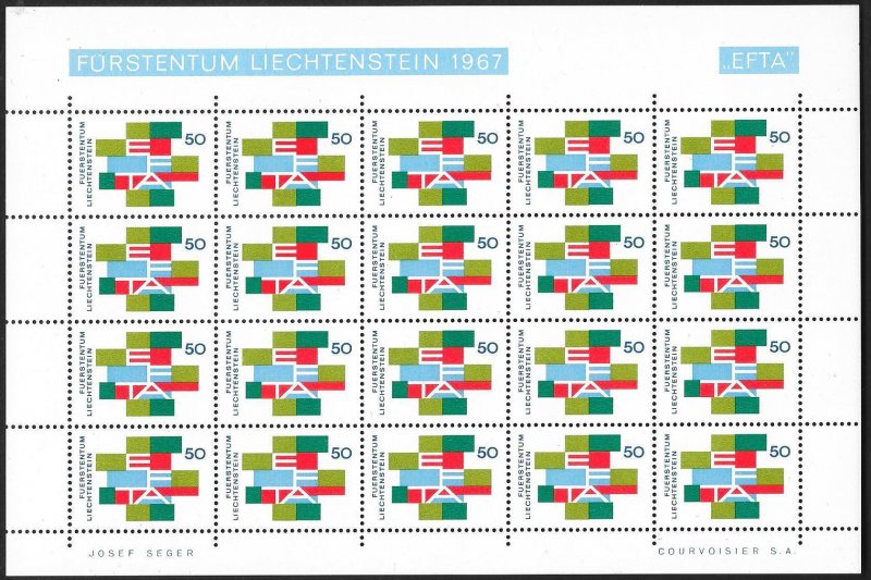 LIECHTENSTEIN (80) All different Sheets of stamps ALL Mint Never Hinged