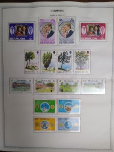 collection on pages Bermuda 1972-82 mint most NH IX: CV $167