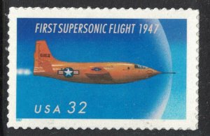 Scott 3173- First Supersonic Flight- MNH (Self Adhesive) 1997- 32c unused mint