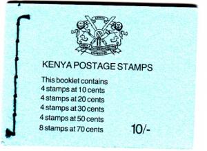 1983 Kenya Flowers Booklet Panes (Scott 247-9, 251-2) MNH