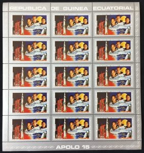 Guinea Ecuatorial 1972 SPACE Rocket Apollo MNH 7 sheets of 15 (105 Stamps) GU20