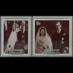 AITUTAKI 1972 - Scott# 51-2 Silver Wedding Set of 2 NH