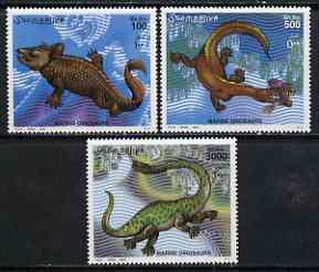 Somalia 2000 Prehistoric Animals (Marine) perf set of 3 u...