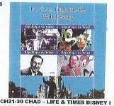 CHAD - 2021 - Life and Times of Disney #1 - Perf 4v Sheet-Mint Never Hinged