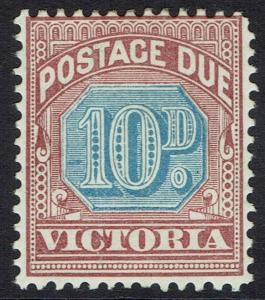 VICTORIA 1890 POSTAGE DUE 10D 