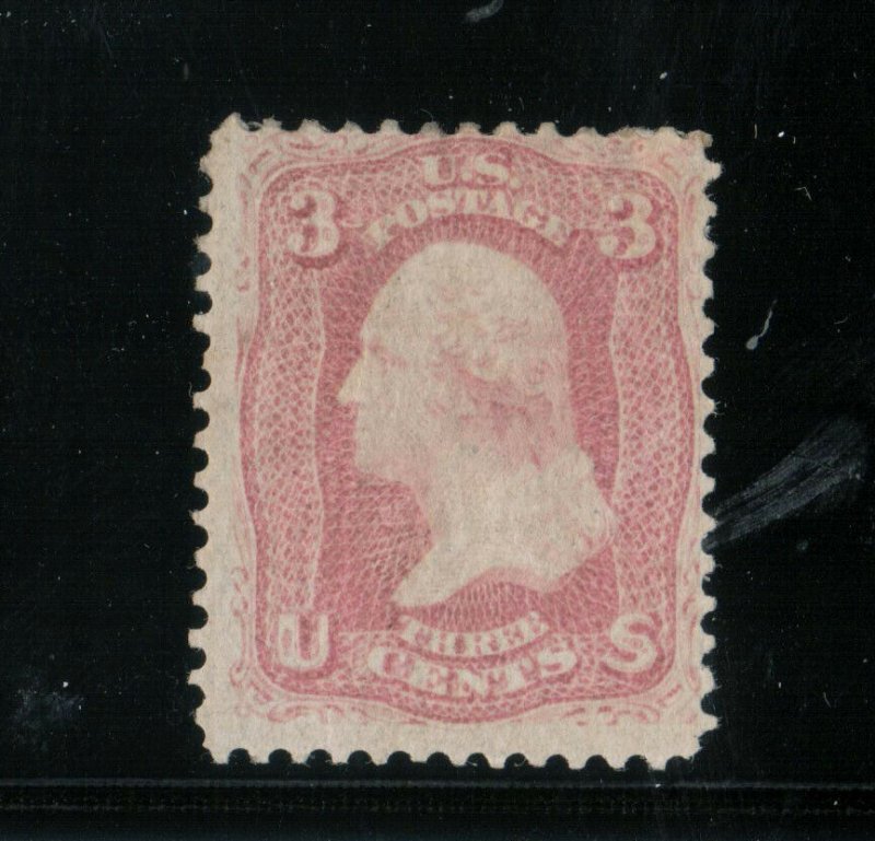 USA #64a Mint Fine Pigeon Blood Pink With Original Gum Hinged *With Certificate*