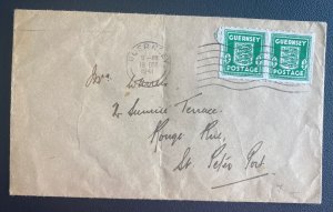 1940 Guernsey Channel Islands German Occupation England Cover To St Peter