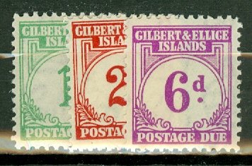 B: Gilbert & Ellice J1-6 MNH CV $90; scan shows only a few