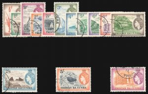 Tristan Da Cunha 1954 QEII set complete very fine used. SG 14-27. Sc 14-27.