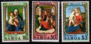 SAMOA SG852/5 1990 CHRISTMAS  MNH