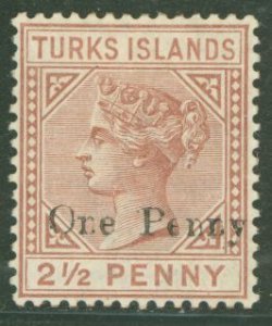 Turks Islands #55 Unused