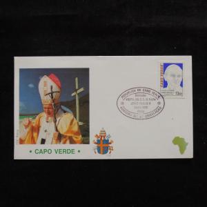 ZS-S166 CAPE VERDE IND - John Paul II, Visit To Capo Verde, 1990, Fdc Cover