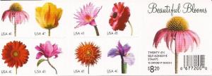 US Stamp - 2007 Flowers - Booklet Pane of 20 Stamps - Scott #4185a